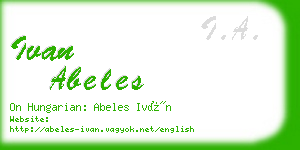 ivan abeles business card